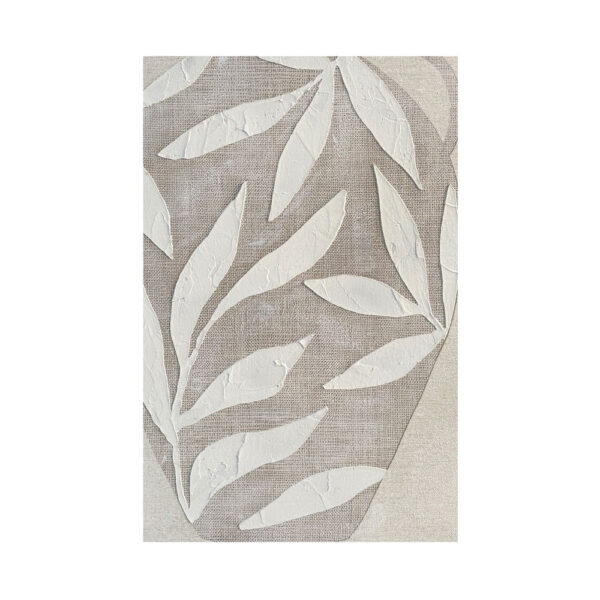 HUSK ΠΙΝΑΚΑΣ ΔΙΑΚΟΣΜΗΤΙΚΟΣ ΜΕ ΚΟΡΝΙΖΑ 80x120x4cm ΚΑΜΒΑΣ ΜΠΕΖ ΛΕΥΚΟ PS 034666 - Image 2