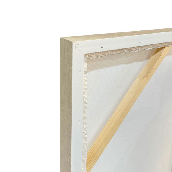 HUSK ΠΙΝΑΚΑΣ ΔΙΑΚΟΣΜΗΤΙΚΟΣ ΜΕ ΚΟΡΝΙΖΑ 80x120x4cm ΚΑΜΒΑΣ ΜΠΕΖ ΛΕΥΚΟ PS 034666 - Image 4