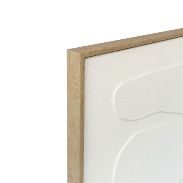 RHYTHM B ΠΙΝΑΚΑΣ ΔΙΑΚΟΣΜΗΤΙΚΟΣ ΜΕ ΚΟΡΝΙΖΑ 80x120x4cm ΚΑΜΒΑΣ ΜΠΕΖ ΛΕΥΚΟ PS 034669 - Image 2