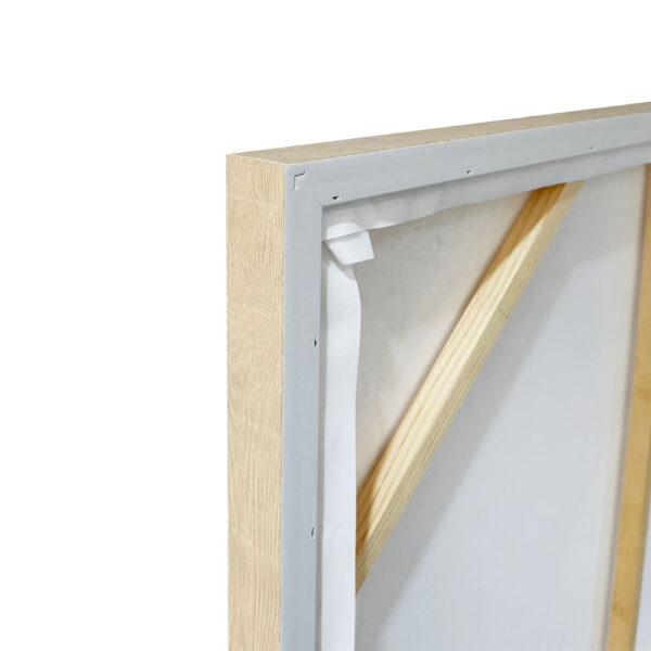 RHYTHM B ΠΙΝΑΚΑΣ ΔΙΑΚΟΣΜΗΤΙΚΟΣ ΜΕ ΚΟΡΝΙΖΑ 80x120x4cm ΚΑΜΒΑΣ ΜΠΕΖ ΛΕΥΚΟ PS 034669 - Image 4