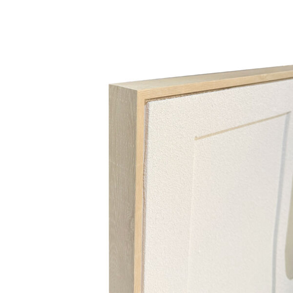 RHYTHM C ΠΙΝΑΚΑΣ ΔΙΑΚΟΣΜΗΤΙΚΟΣ ΜΕ ΚΟΡΝΙΖΑ 80x120x4cm ΚΑΜΒΑΣ ΜΠΕΖ ΛΕΥΚΟ PS 034670 - Image 2