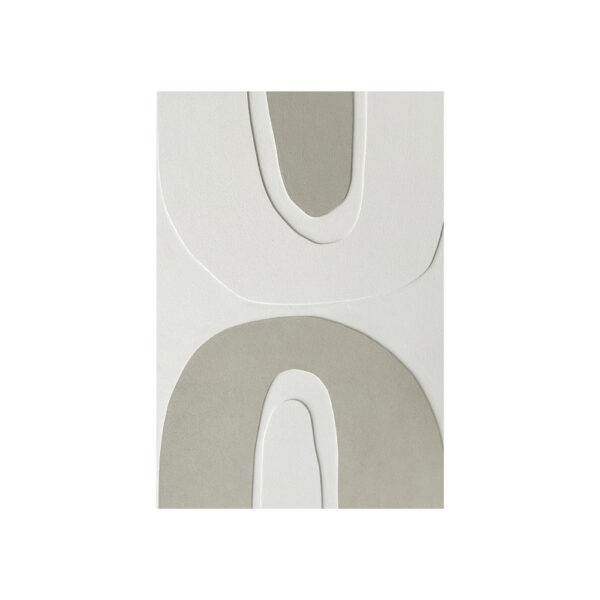 RHYTHM C ΠΙΝΑΚΑΣ ΔΙΑΚΟΣΜΗΤΙΚΟΣ ΜΕ ΚΟΡΝΙΖΑ 80x120x4cm ΚΑΜΒΑΣ ΜΠΕΖ ΛΕΥΚΟ PS 034670 - Image 3