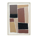 FRACTAL A ΠΙΝΑΚΑΣ ΔΙΑΚΟΣΜΗΤΙΚΟΣ ΜΕ ΚΟΡΝΙΖΑ 80x120x4cm ΚΑΜΒΑΣ ΜΠΕΖ ΚΑΦΕ ΜΑΥΡΟ PS 034673