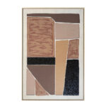 FRACTAL B ΠΙΝΑΚΑΣ ΔΙΑΚΟΣΜΗΤΙΚΟΣ ΜΕ ΚΟΡΝΙΖΑ 80x120x4cm ΚΑΜΒΑΣ ΜΠΕΖ ΚΑΦΕ ΜΑΥΡΟ PS 034674