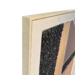 FRACTAL B ΠΙΝΑΚΑΣ ΔΙΑΚΟΣΜΗΤΙΚΟΣ ΜΕ ΚΟΡΝΙΖΑ 80x120x4cm ΚΑΜΒΑΣ ΜΠΕΖ ΚΑΦΕ ΜΑΥΡΟ PS 034674 - Image 2