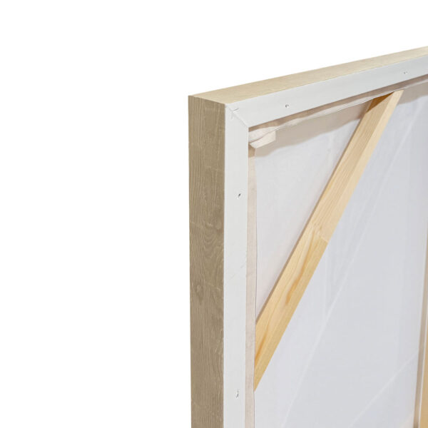 FRACTAL B ΠΙΝΑΚΑΣ ΔΙΑΚΟΣΜΗΤΙΚΟΣ ΜΕ ΚΟΡΝΙΖΑ 80x120x4cm ΚΑΜΒΑΣ ΜΠΕΖ ΚΑΦΕ ΜΑΥΡΟ PS 034674 - Image 4