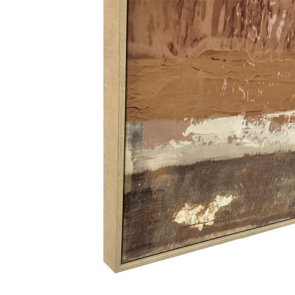 MIRRHA ΠΙΝΑΚΑΣ ΔΙΑΚΟΣΜΗΤΙΚΟΣ ΜΕ ΚΟΡΝΙΖΑ 80x120x4cm ΚΑΜΒΑΣ ΚΑΦΕ PS 034677 - Image 3