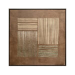 VAILO ΠΙΝΑΚΑΣ ΔΙΑΚΟΣΜΗΤΙΚΟΣ ΜΕ ΚΟΡΝΙΖΑ 80x80x4cm ΚΑΜΒΑΣ ΚΑΦΕ ΜΠΕΖ PS 034687