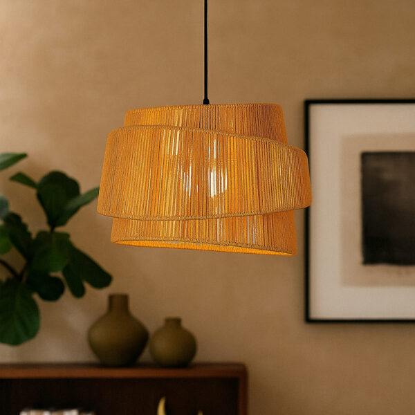 ZIA ΦΩΤΙΣΤΙΚΟ ΟΡΟΦΗΣ 39x35cm ΣΧΟΙΝΙ ΧΑΚΙ ΧΑΡΤΙ 034714 - Image 2