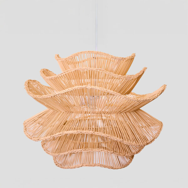 AURORA ΦΩΤΙΣΤΙΚΟ ΟΡΟΦΗΣ 61x47cm RATTAN ΛΕΥΚΟ 034720 - Image 2