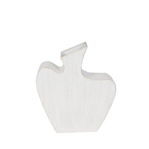 NIRA ΒΑΖΟ 26.5x8x30cm ΜΕΤΑΛΛΟ ΛΕΥΚΟ 034755