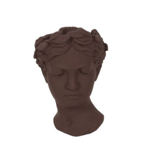 CEM ΒΑΖΟ 18x17x26.5cm CEMENT ΚΑΦΕ ΣΚΟΥΡΟ 034820