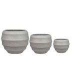 FLORRA ΚΑΣΠΩ SET 3ΤΜΧ 54.3x54.3x47.5cm MgO ΓΚΡΙ 034856
