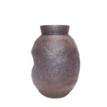 NEROA ΒΑΖΟ 16x16x23cm ΓΥΑΛΙ ΚΑΦΕ 035144
