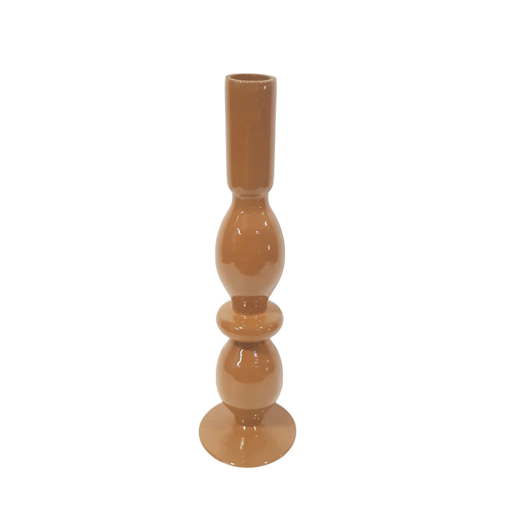 035158-Plmwq-first-_1 CALM ΚΗΡΟΠΗΓΙΟ 8x8x29cm ΓΥΑΛΙ CARAMEL 035158 - Image 1