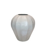 IVELLA ΒΑΖΟ 25x25x26.5cm ΑΛΟΥΜΙΝΙΟ OFF WHITE 035239