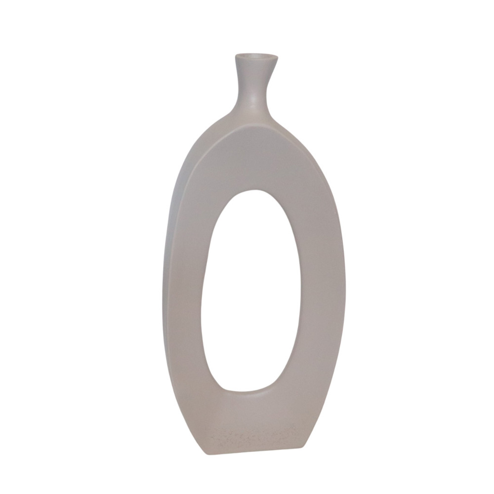 035244-FojZj-first-_1 ELLA ΒΑΖΟ 18x6x42cm ΑΛΟΥΜΙΝΙΟ IVORY 035244 - Image 1