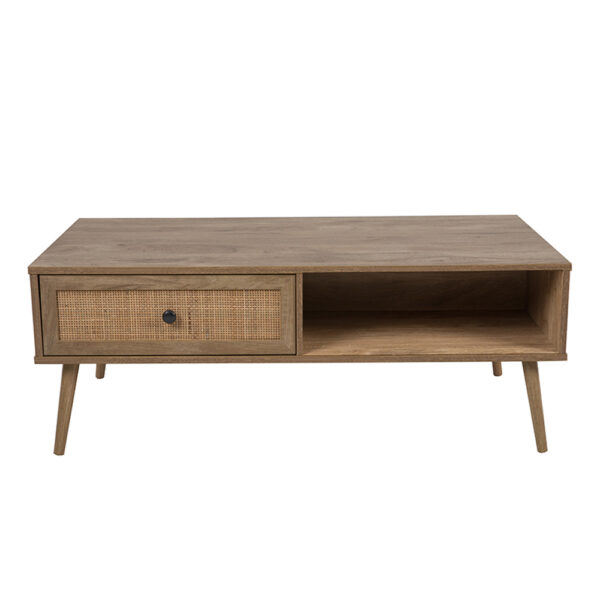 AMMOS COFFEE TABLE 1ΣΥΡΤΑΡΙ ΦΥΣΙΚΟ ΜΕ RATTAN 110x59x41.4cm 04-0489 - Image 2