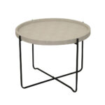 FUN COFFEE TABLE SAND BEIGE ΜΑΥΡΟ 63x63x42cm 04-0494