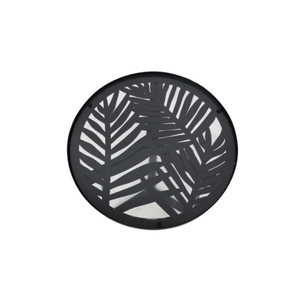 JUNGLE SIDE TABLE SET 2ΤΕΜ ΜΑΥΡΟ ΜΕ PATTERN ΜΑΥΡΟ 40x40x50cm 04-0664 - Image 2