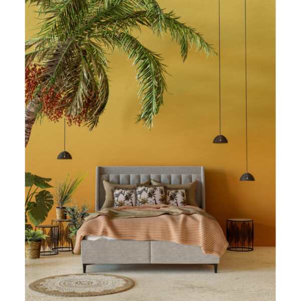LEAF COFFEE TABLE SET 2ΤΕΜ ΜΑΥΡΟ ΦΥΣΙΚΟ 40x40x45cm 04-0690 - Image 2
