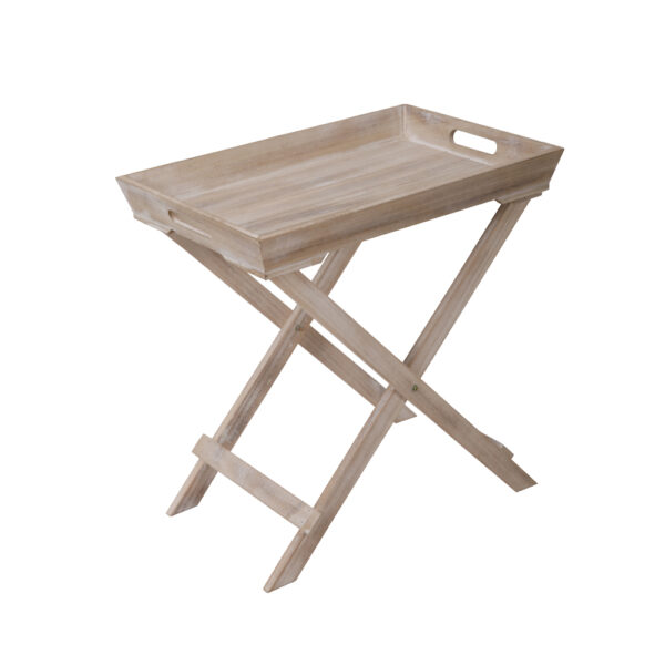 BUTLER SIDE TABLE ΠΤΥΣ/ΜΕΝΟ-Η ΦΥΣΙΚΟ 48.5x32x48.5cm 04-0790 - Image 2