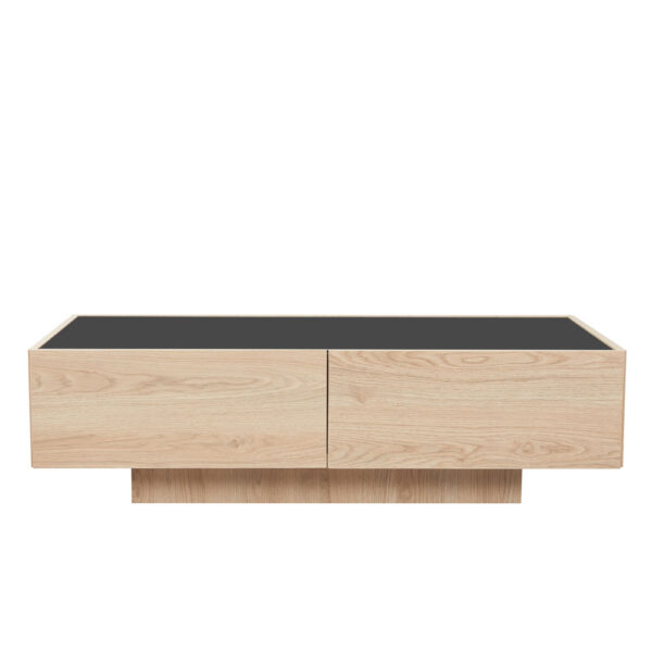 CUBIUS COFFEE TABLE ΦΥΣΙΚΟ ΦΙΜΕ ΜΑΥΡΟ 118x59x33cm 04-1236 - Image 2