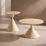 KNOT COFFEE TABLE SET 2ΤΕΜ CREAM CREAM 70x70x40cm 04-1328 - Image 2