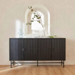 KIMONO ΜΠΟΥΦΕΣ 4ΠΟΡΤΕΣ ΜΑΥΡΟ 157.5x39x83cm 05-0637 - Image 2