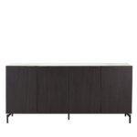 NOTTE ΜΠΟΥΦΕΣ ΜΑΥΡΟ ΛΕΥΚΟ ΠΕΤΡΑ 180x40.5x84cm 05-0827 - Image 2