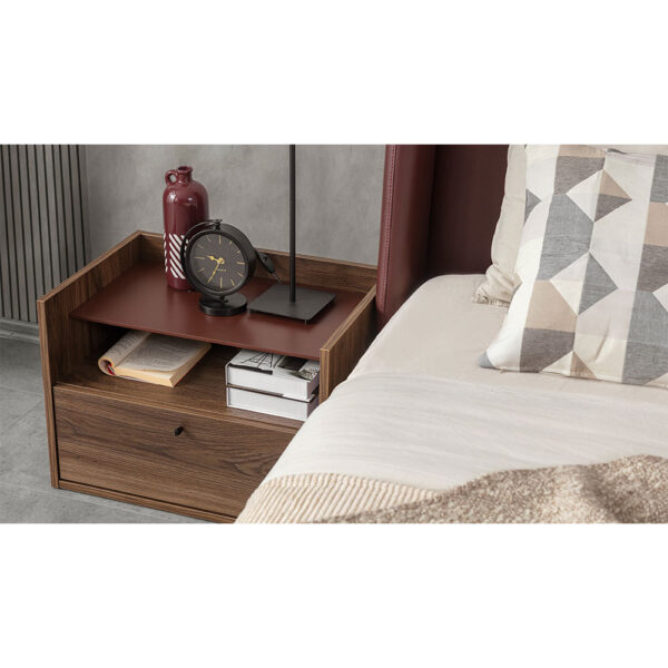 MARSALA ΚΟΜΟΔΙΝΟ 1ΠΟΡΤΑ 1ΡΑΦΙ ΚΑΡΥΔΙ 64x45x45cm 09-1693 - Image 5