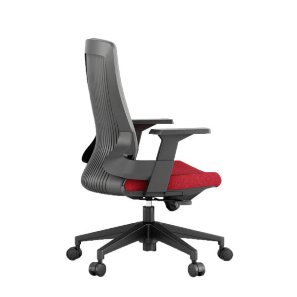 BOLD ΚΑΡΕΚΛΑ ΓΡΑΦΕΙΟΥ ΓΚΡΙ ΣΚΟΥΡΟ BORDEAUX 60x63x108cm 25-0604 - Image 2