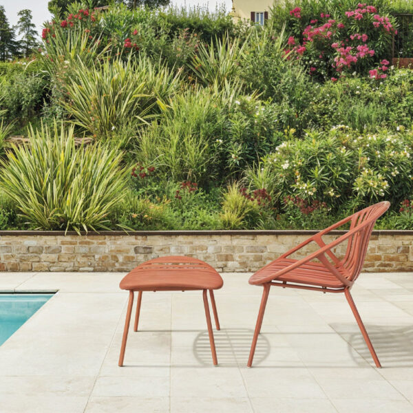 NADIN ΠΟΛΥΘΡΟΝΑ SET 2ΤΕΜ TERRACOTTA 80x61.5x73cm 27-0211 - Image 2