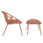NADIN ΠΟΛΥΘΡΟΝΑ SET 2ΤΕΜ TERRACOTTA 80x61.5x73cm 27-0211 - Image 3