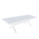 SORPRESA ΤΡΑΠΕΖΙ ΕΠΕΚΤΕΙΝΟΜΕΝΟ-Η ΛΕΥΚΟ ΜΕ ΟΨΗ ΜΑΡΜΑΡΟΥ ΛΕΥΚΟ 202x101x77cm 52-0011