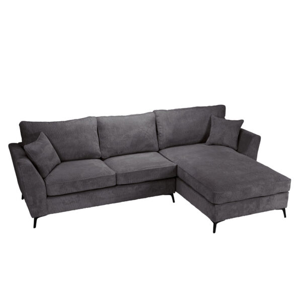 BOEL ΚΑΝΑΠΕΣ ΓΩΝΙΑ ΔΕΞΙΑ ΓΚΡΙ LINCOLN 90 280x170x92cm 71-0123 - Image 3