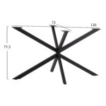 ΒΑΣΗ ΤΡΑΠΕΖΙΟΥ ΜΑΥΡΗ ΜΕΤΑΛΛΙΚΗ ΔΙΠΛΗ ΧΙΑΣΤΙ HM5917 110x63x72Υεκ. - Image 2