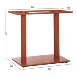 ΒΑΣΗ ΤΡΑΠΕΖΙΟΥ ΜΕΤΑΛΛΙΚΗ ΔΙΠΛΗ HM435.27 ΤΕΡΑΚΟΤΑ ΜΕ ΡΕΓΟΥΛΑΤΟΡΟΥΣ 80Χ40Χ72Υεκ. - Image 2