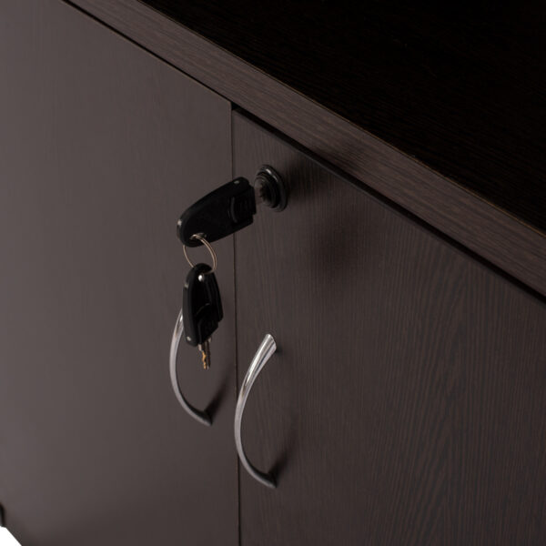 ΒΙΒΛΙΟΘΗΚΗ ΓΡΑΦΕΙΟΥ ΕΠΑΓΓΕΛΜΑΤΙΚΗ CAITLYN 80Χ39Χ179Υεκ.HM2014.02 WENGE ΜΕ 2 ΠΟΡΤΕΣ - Image 6