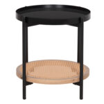 ΒΟΗΘΗΤΙΚΟ ΤΡΑΠΕΖΙ SEITZ HM18031 ΓΥΑΛΙ TOP-ΜΕΤΑΛΛΟ-RATTAN ΣΕ ΦΥΣΙΚΟ Φ50x56Υεκ. - Image 3