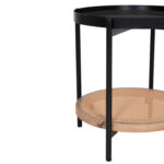 ΒΟΗΘΗΤΙΚΟ ΤΡΑΠΕΖΙ SEITZ HM18031 ΓΥΑΛΙ TOP-ΜΕΤΑΛΛΟ-RATTAN ΣΕ ΦΥΣΙΚΟ Φ50x56Υεκ. - Image 5