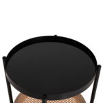 ΒΟΗΘΗΤΙΚΟ ΤΡΑΠΕΖΙ SEITZ HM18031 ΓΥΑΛΙ TOP-ΜΕΤΑΛΛΟ-RATTAN ΣΕ ΦΥΣΙΚΟ Φ50x56Υεκ. - Image 6