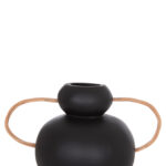 ΔΙΑΚΟΣΜΗΤΙΚΟ ΒΑΖΟ MIBO HM4688.01S ΤΕΡΑΚΟΤΑ ΜΑΥΡH--ΧΕΡΟΥΛΙΑ ΦΥΣΙΚΟ RATTAN 27x15x20Υεκ - Image 4