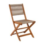 SPRING Καρέκλα Πτυσσόμενη Βεράντας - Κήπου, Ξύλο Ακακία Φυσικό, Rope Wicker Μπεζ 47x58x85cm - Image 2