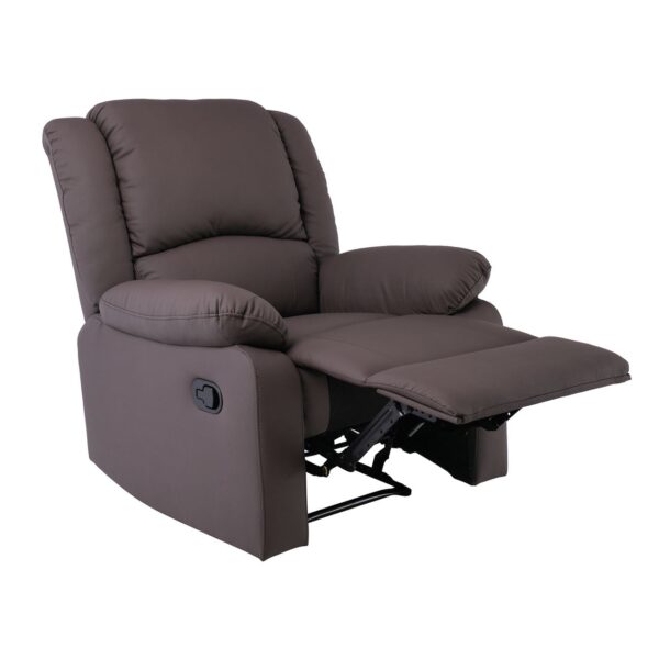 EVA Πολυθρόνα Relax Σαλονιού - Καθιστικού, PU Καφέ 87x91x102cm - Image 3
