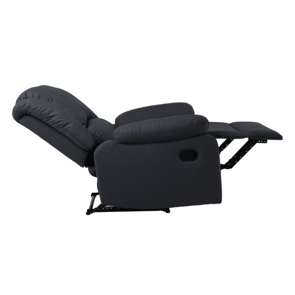 EVA Πολυθρόνα Relax Σαλονιού - Καθιστικού, PU Μαύρο 87x91x102cm - Image 4