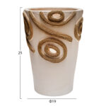 ΕΠΙΤΡΑΠΕΖΙΟ ΔΙΑΚΟΣΜΗΤΙΚΟ ΒΑΖΟ DEAN HM4677.02S ΤΕΡΑΚΟΤΑ ΣΕ ΚΡΕΜ--Φ19x25Υεκ. - Image 2