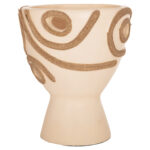 ΕΠΙΤΡΑΠΕΖΙΟ ΔΙΑΚΟΣΜΗΤΙΚΟ ΒΑΖΟ DEAN HM4678.02 ΤΕΡΑΚΟΤΑ ΣΕ ΚΡΕΜ--Φ25x28Υεκ. - Image 3