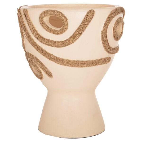 ΕΠΙΤΡΑΠΕΖΙΟ ΔΙΑΚΟΣΜΗΤΙΚΟ ΒΑΖΟ DEAN HM4678.02 ΤΕΡΑΚΟΤΑ ΣΕ ΚΡΕΜ--Φ25x28Υεκ. - Image 3