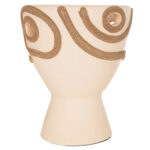 ΕΠΙΤΡΑΠΕΖΙΟ ΔΙΑΚΟΣΜΗΤΙΚΟ ΒΑΖΟ DEAN HM4678.02 ΤΕΡΑΚΟΤΑ ΣΕ ΚΡΕΜ--Φ25x28Υεκ. - Image 4